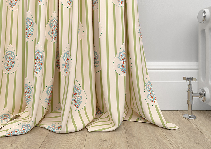 Petal & Block Bolli Stripe, Neem - Made to Measure Curtains - Image 6